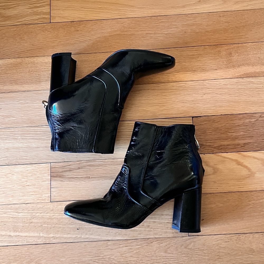 Patent leather ankle boots 7